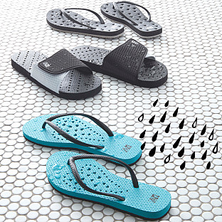 Alternate image 5 for AquaFlops Men&#39;s Slide Shower Shoes in Grey/Black