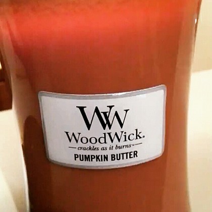 WoodWick&reg; Pumpkin Butter  21.5 oz. Hourglass Candle. View a larger version of this product image.