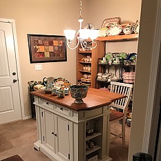 Alternate image 3 for Home Styles Distressed Oak Top Kitchen Island and Two Barstools
