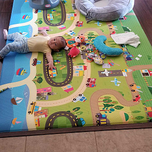 Alternate image 5 for BABY CARE&trade; Large Baby Play Mat in Happy Village