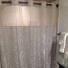 Alternate image 4 for Hookless Jacquard Tree Branch Shower Curtain in Taupe