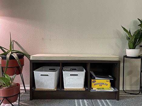 Squared Away&trade; 3-Cube Storage Bench. View a larger version of this product image.
