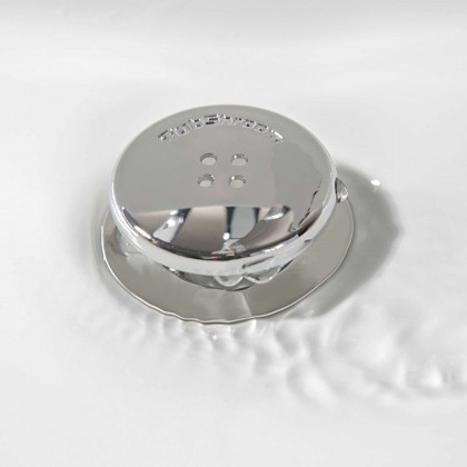 TubShroom Drain Hair Catcher in Chrome/Clear. View a larger version of this product image.