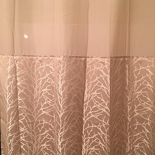 Alternate image 1 for Hookless Jacquard Tree Branch Shower Curtain in Taupe