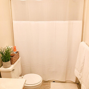 Alternate image 8 for Hookless&reg; Waffle Fabric Shower Curtain and Snap-in Liner Set