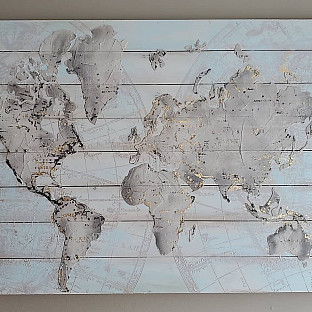 Alternate image 4 for World Map 31.5-Inch X 47.2-Inch Wood Wall Art