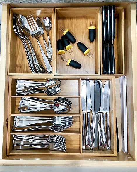 Bamboo Small Flatware Organizer. View a larger version of this product image.