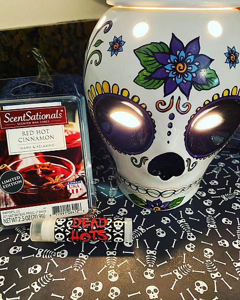 AmbiEscents Day of the Dead Wax Warmer. View a larger version of this product image.