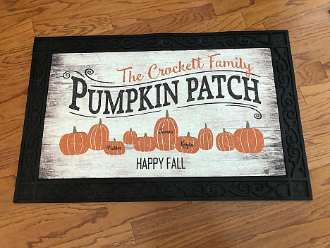 Pumpkin Patch Door Mat. View a larger version of this product image.