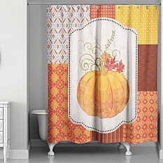 Alternate image 1 for Autumn Pumpkin Shower Curtain