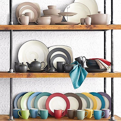 Noritake&reg; Colorwave Square Dinnerware Collection in Graphite. View a larger version of this product image.