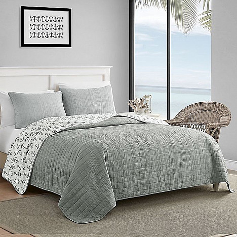 Swift Home Enzyme Washed Ultra Soft Crinkle 3-Piece Coverlet Set. View a larger version of this product image.