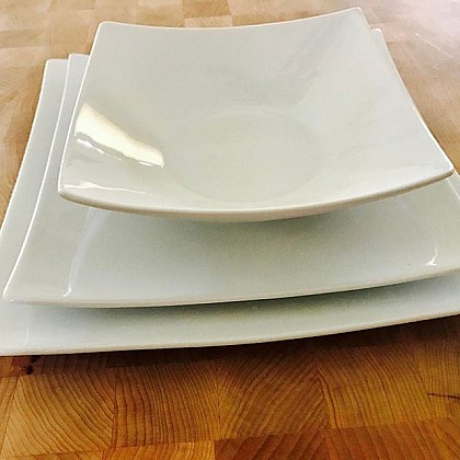 Everyday White&reg; by Fitz and Floyd&reg; Hard Square Dinnerware Collection. View a larger version of this product image.