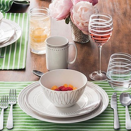 kate spade new york Charlotte Street East Dinnerware Collection in Grey. View a larger version of this product image.