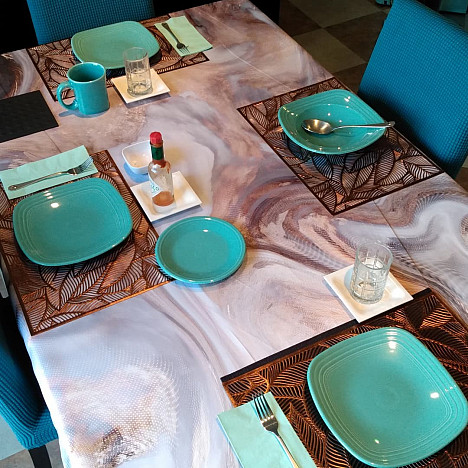 Fiesta&reg; Square Dinnerware Collection in Turquoise. View a larger version of this product image.