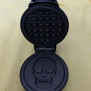 Alternate image 10 for Dash&trade; Skull Mini Waffle Maker in Shimmer