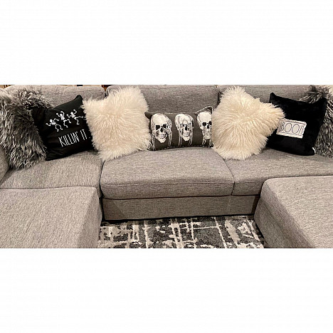 Jean Pierre Faux Fur Square Throw Pillow (Set of 2). View a larger version of this product image.
