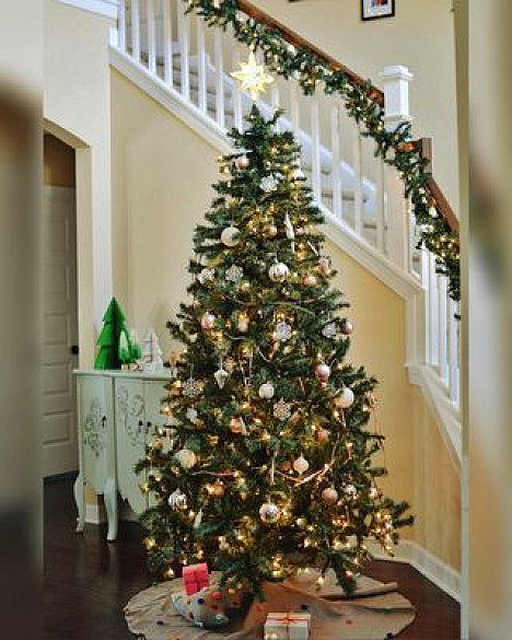 H for Happy&trade; 6-Foot Spruce Pre-Lit Artificial Value Christmas Tree in Green. View a larger version of this product image.