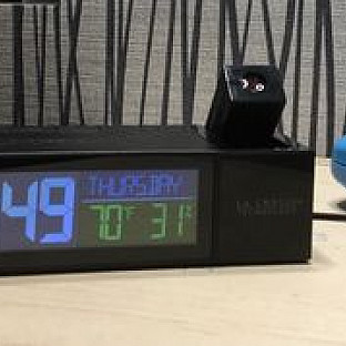 Alternate image 7 for La Crosse Technology Pop-Up Projection Alarm Clock in Black