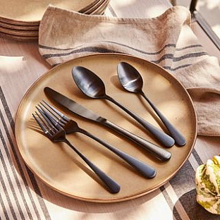 Alternate image 6 for Our Table&trade; Connor Satin 20-Piece Flatware Set in Black