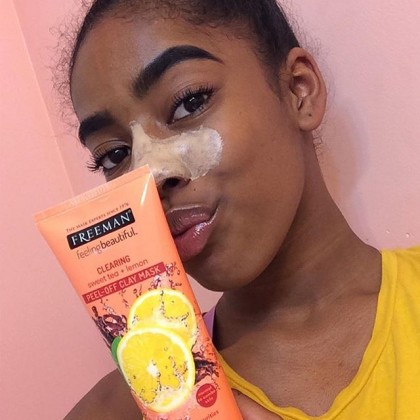 Freeman&reg; 6 fl. oz. Sweet Tea + Lemon Clearing Peel-Off Clay Mask. View a larger version of this product image.