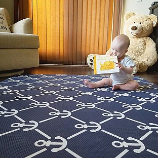 Alternate image 10 for BABY CARE&trade; Reversible Anchors Playmat in Blue
