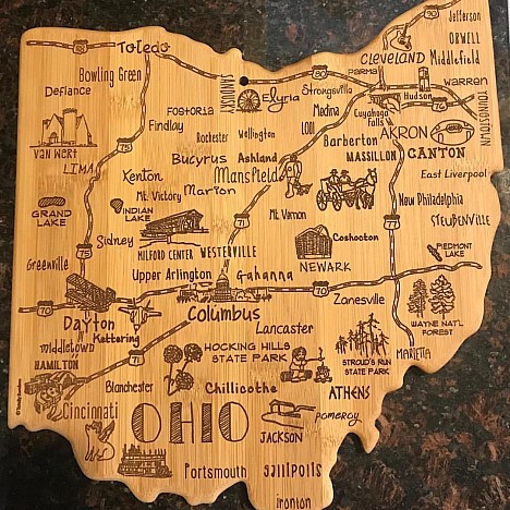 Totally Bamboo&reg; Ohio Destination Cutting/Serving Board. View a larger version of this product image.