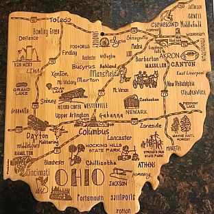 Alternate image 1 for Totally Bamboo&reg; Ohio Destination Cutting/Serving Board