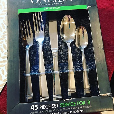 Oneida&reg; Amsterdam 45-Piece Flatware Set. View a larger version of this product image.