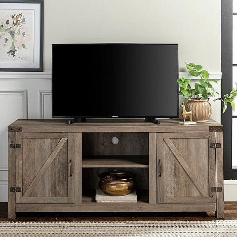 Forest Gate&trade; Wheatland 58-Inch Barn Door TV Stand. View a larger version of this product image.
