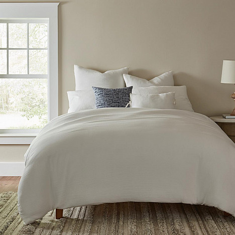 Levtex Home Washed Linen Duvet Cover in Coal. View a larger version of this product image.