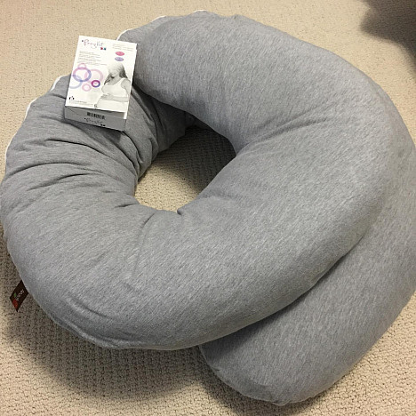 Leachco&reg; Snoogle&reg; Jersey Total Body Pillow in Heather Gray. View a larger version of this product image.