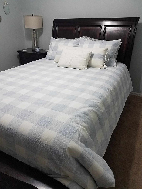Bee &amp; Willow&trade; Gingham 3-Piece Comforter Set in Blue/White. View a larger version of this product image.