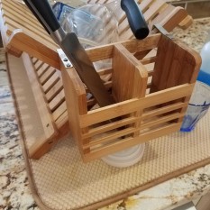 Alternate image 3 for Bamboo Folding Dish Rack