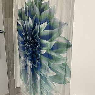 Alternate image 4 for Madison Park Norah Cotton Percale Shower Curtain in Aqua
