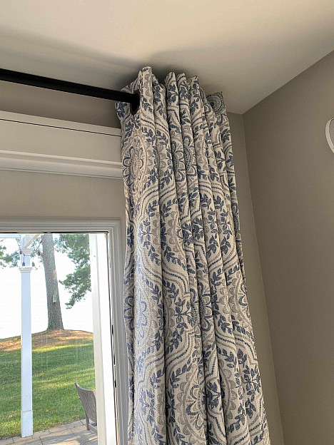 Quinn Medallion Blackout Grommet Window Curtain Panel (Single). View a larger version of this product image.