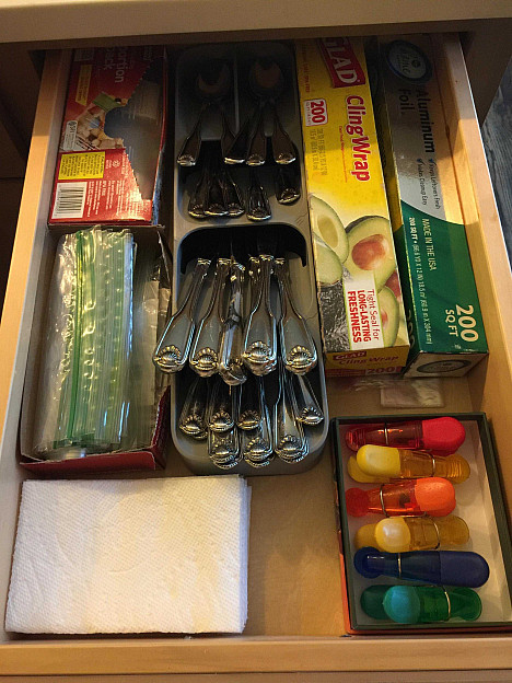Joseph Joseph&reg; DrawerStore&trade;  Compact Flatware  Organizer in Grey. View a larger version of this product image.