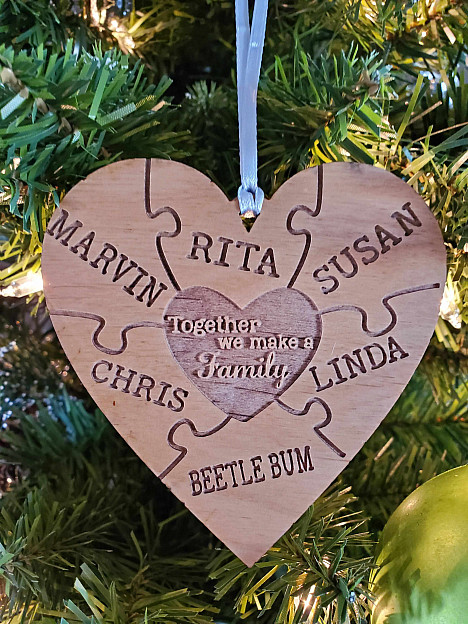 Together We Make A Family Christmas Personalized Ornament. View a larger version of this product image.