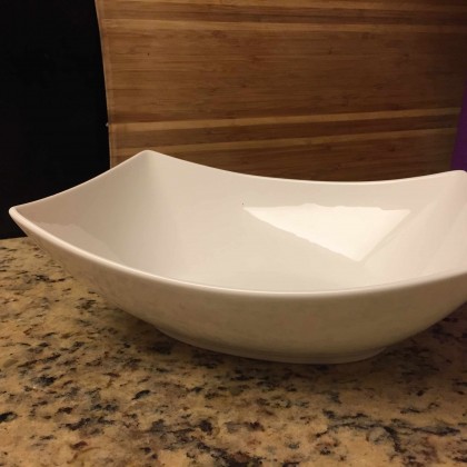Nevaeh White&reg; by Fitz and Floyd&reg; Hard Square Cereal Bowl. View a larger version of this product image.