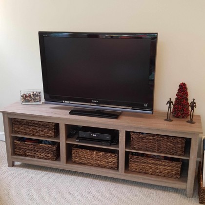 Forest Gate 70-Inch Asher Traditional Wood TV Stand. View a larger version of this product image.