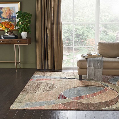Nourison Expressions Abstract Area Rug in Multicolor. View a larger version of this product image.