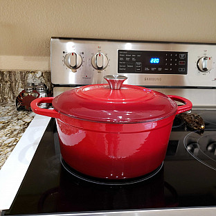 Alternate image 5 for Our Table&trade; 6 qt. Enameled Cast Iron Dutch Oven