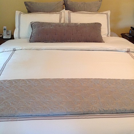 Wamsutta&reg; Hotel Triple Baratta Stitch Comforter Set. View a larger version of this product image.