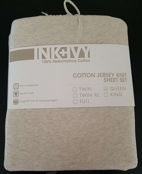 INK+IVY Heathered Cotton Jersey Knit Sheet Set. View a larger version of this product image.