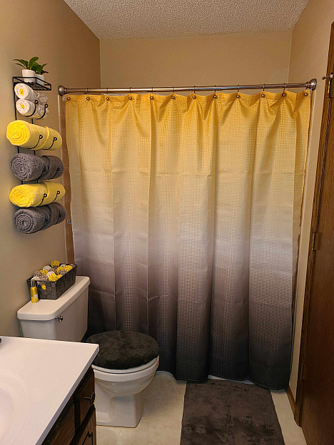Ombre Waffle Shower Curtain. View a larger version of this product image.