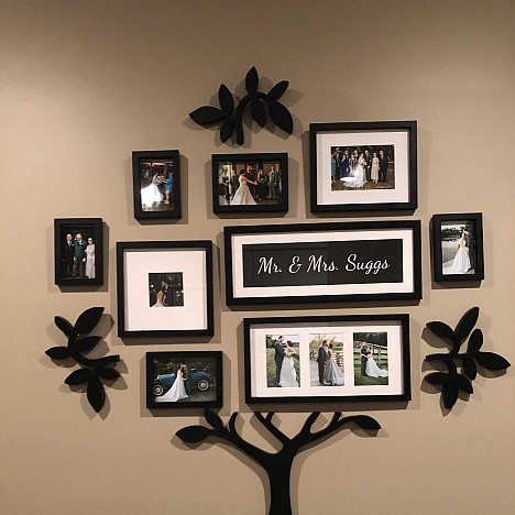 WallVerbs&trade; 13-Piece &quot;Mr. &amp; Mrs.&quot; Personalized Tree Set in Black. View a larger version of this product image.