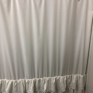Alternate image 2 for Ella Lace Ruffle Shower Curtain