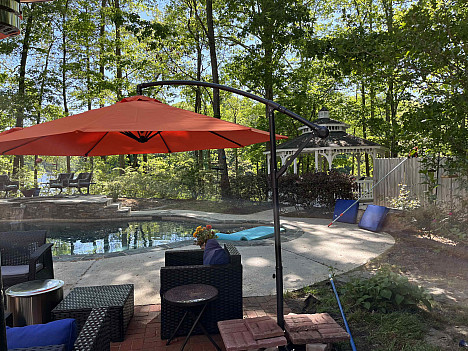Simply Essential&trade; 8-Foot Offset Cantilever Umbrella. View a larger version of this product image.