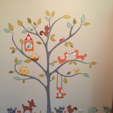 Alternate image 2 for RoomMates Woodland Fox and Friends Tree Giant Peel and Stick Wall Decals
