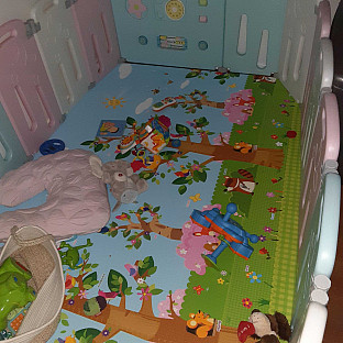 Alternate image 7 for BABY CARE&trade; Large Baby Play Mat in Birds in Trees